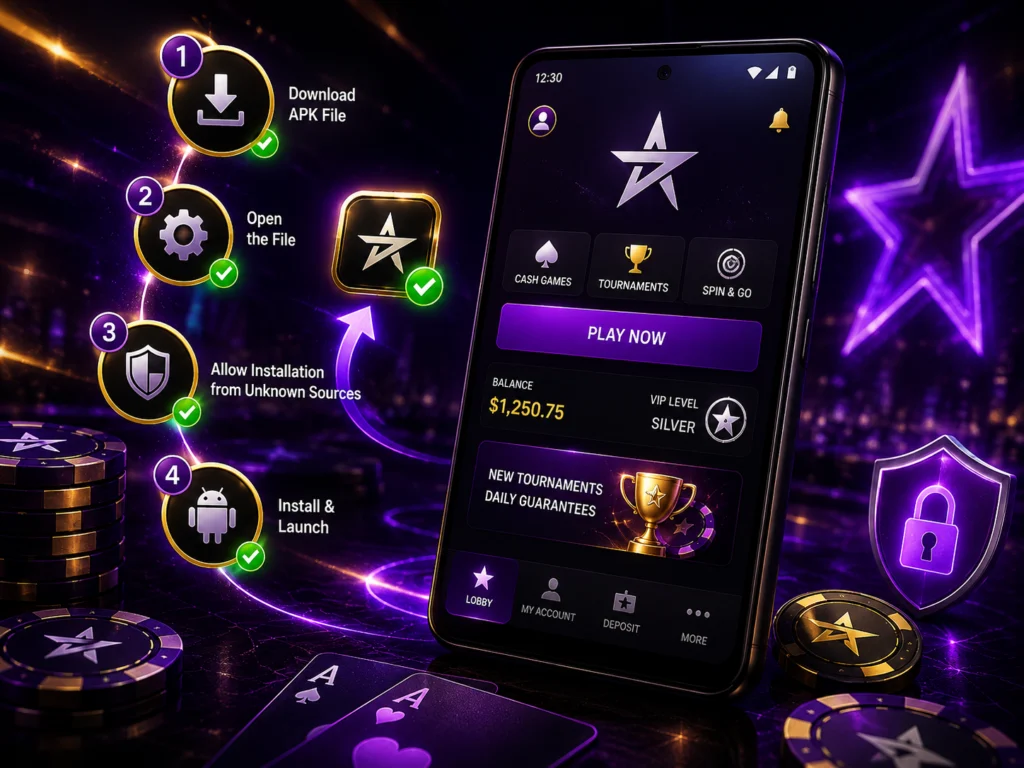 ACR Poker Android app installation steps